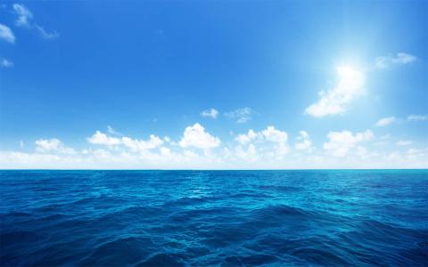 蓝天白云清新高清桌面壁纸第0张