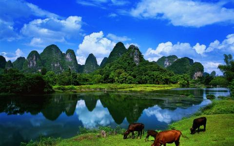 优美山水大自然风景宽屏桌面壁纸第4张