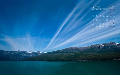 2017年7月划破天空美景图片日历壁纸第4张