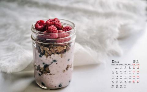 2017年8月唯美美食日历壁纸第0张
