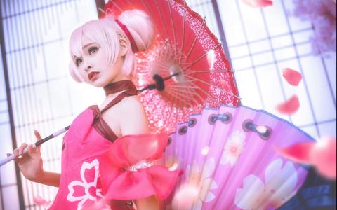 美女cosplay王者荣耀小乔高清桌面壁纸第3张
