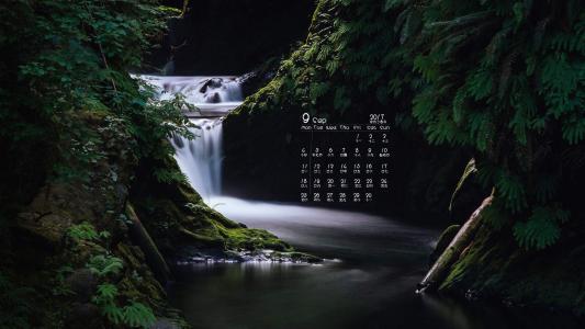 2017年12月壮丽的瀑布摄影图片高清日历壁纸第1张