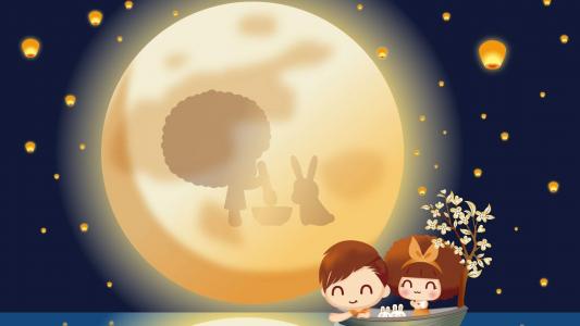2017年元宵节可爱卡通桌面壁纸下载第2张