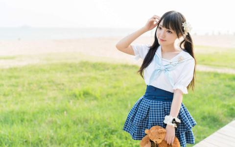 漂亮大陆95后长腿学生妹美女图片高清手机壁纸第3张
