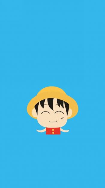 Q版海贼王路飞卡通动漫手机壁纸图片第1张