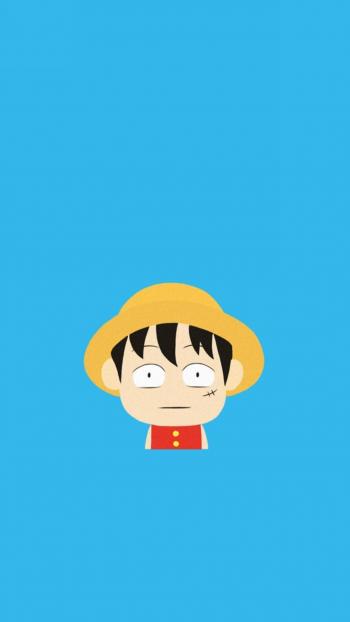Q版海贼王路飞卡通动漫手机壁纸图片第2张