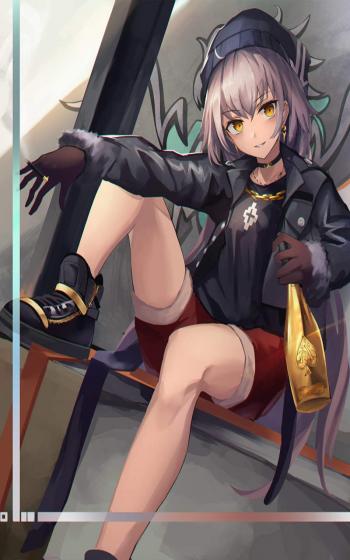手绘动漫美女COS卡通手机壁纸图片第2张