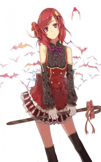 卡通美少女插画图片手机壁纸第4张