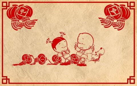 简约纯色背景卡通桌面壁纸第2张