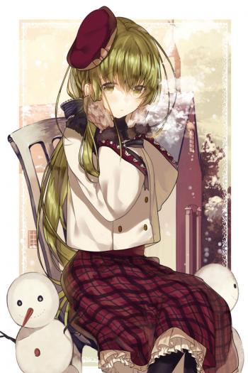 卡通美少女插画图片手机壁纸第6张