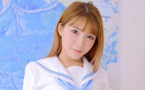高清校花05后清纯甜美美女学生妹高清桌面壁纸第2张