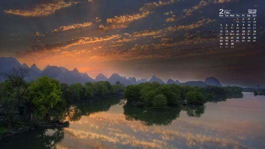 静谧山水风景图片高清手机壁纸第2张