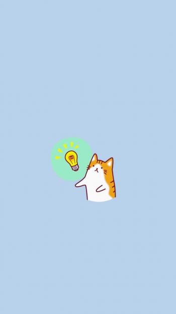 可爱卡通小猫咪高清图片手机壁纸第1张