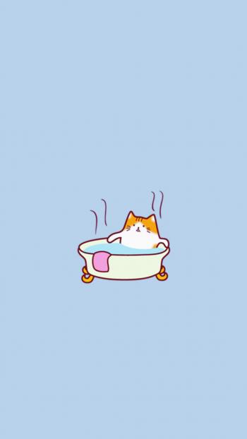 可爱卡通小猫咪高清图片手机壁纸第5张