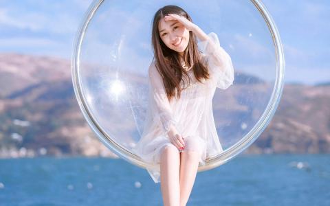 杨幂透视薄纱长裙妩媚性感写真图片第3张