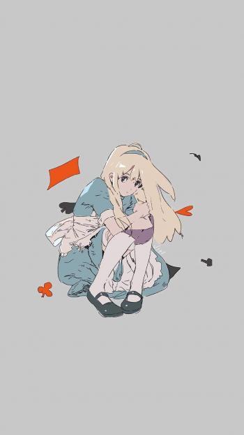 唯美卡通人物插画高清手机壁纸第4张