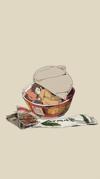 唯美卡通人物插画高清手机壁纸第6张