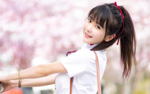 高清校花05后甜美清纯学生妹唯美街拍写真高清壁纸第0张