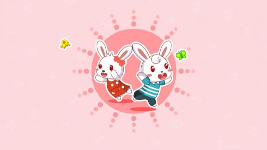 可爱软萌卡通兔子图片手机壁纸第6张