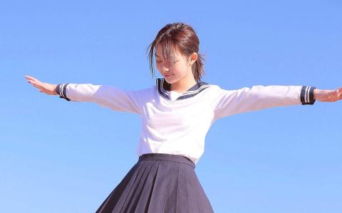 高清校花90后美女制服学生妹唯美高清桌面壁纸第2张