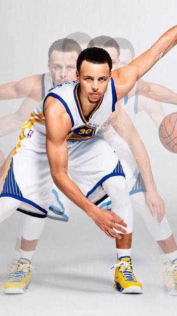 NBA巨星库里创意手绘高清手机壁纸第2张