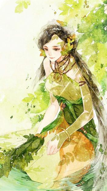 手绘卡通人物唯美高清手机壁纸第2张