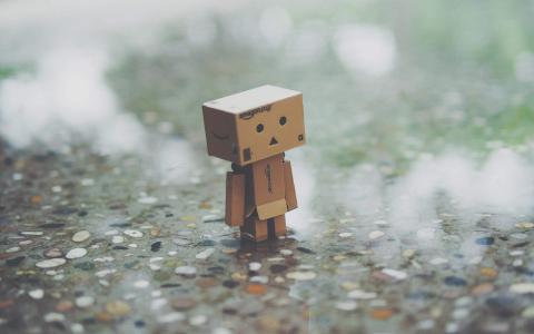 纸盒人阿楞可爱静物图片桌面壁纸第3张