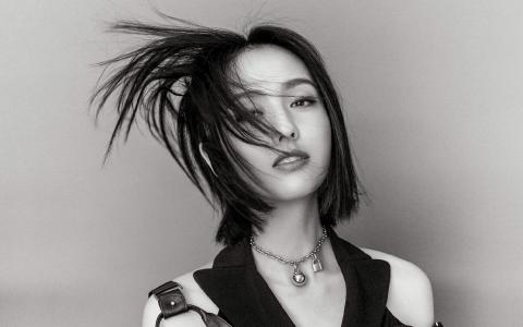 高清中国内地新疆伊犁影视女演员佟丽娅黑白时尚高清桌面壁纸第0张