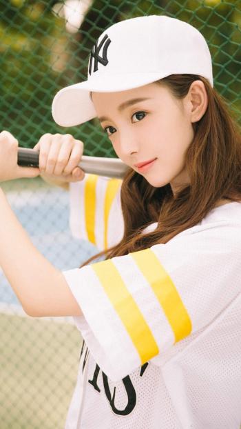 高清校花00后棒球美女学生妹高清手机壁纸图片第0张