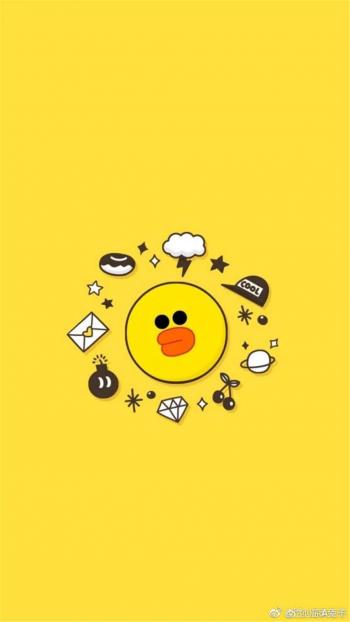 可爱小黄鸭高清手机壁纸第4张
