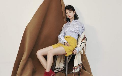中国内地四川省攀枝花女演员陈瑶波浪刘海甜美养眼图片第3张