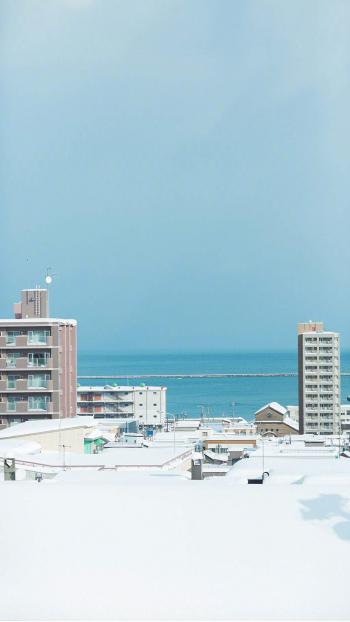 清新淡雅雪景图片手机壁纸第3张