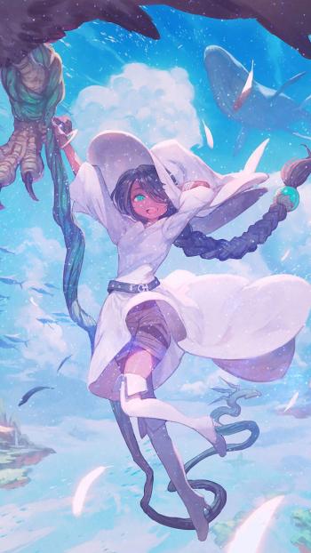 二次元动漫人物手绘插画手机壁纸第0张
