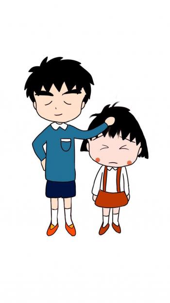 可爱樱桃小丸子手机壁纸第1张