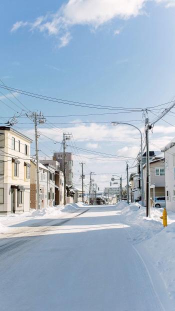 冬季城市雪景高清手机壁纸第6张
