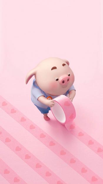 软萌可爱卡通小猪图片手机壁纸第6张