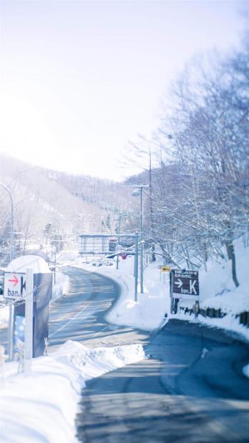 小清新冬日雪景唯美高清手机壁纸第2张