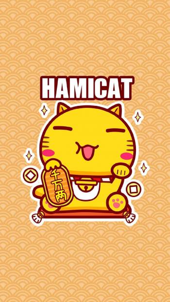 哈咪猫招财猫可爱图片手机壁纸第0张