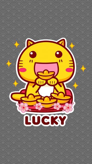 哈咪猫招财猫可爱图片手机壁纸第3张