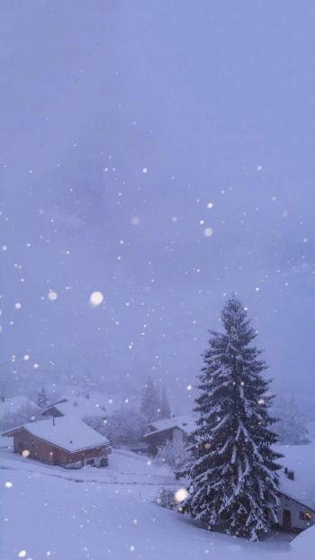 梦幻唯美冬日雪景图片手机壁纸第0张