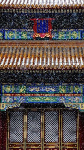 故宫唯美雪景图片手机壁纸第3张