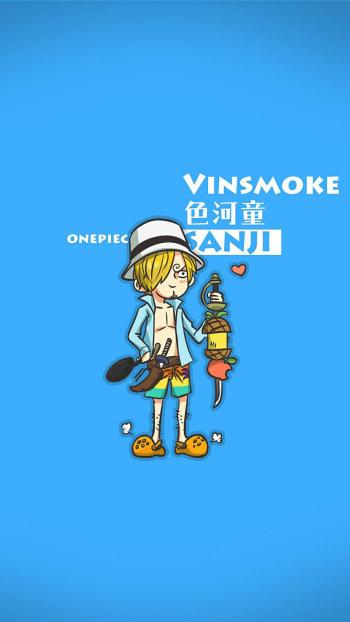 《海贼王》黑白手绘高清手机壁纸第5张