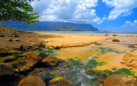 唯美壮阔海边风景桌面壁纸第1张