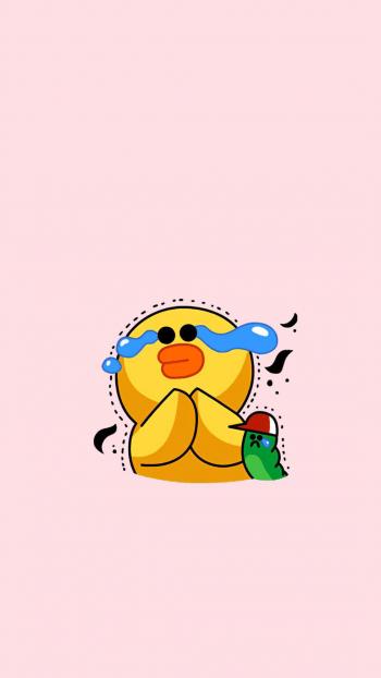 可爱小黄鸭高清手机壁纸第1张
