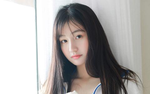 高清校花90后可爱清纯学生妹高清桌面壁纸第3张