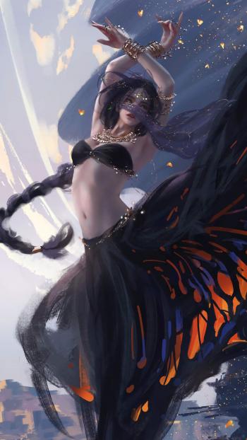 二次元动漫人物手绘插画手机壁纸第3张