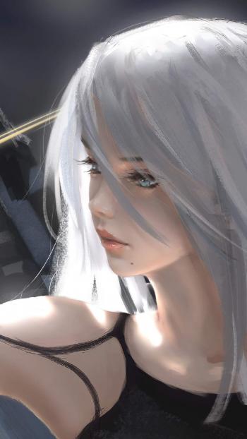 二次元动漫人物手绘插画手机壁纸第4张