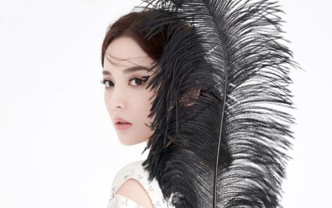 中国内地新疆乌鲁木齐市影视女演员古力娜扎玫瑰裙性感图片桌面壁纸第2张