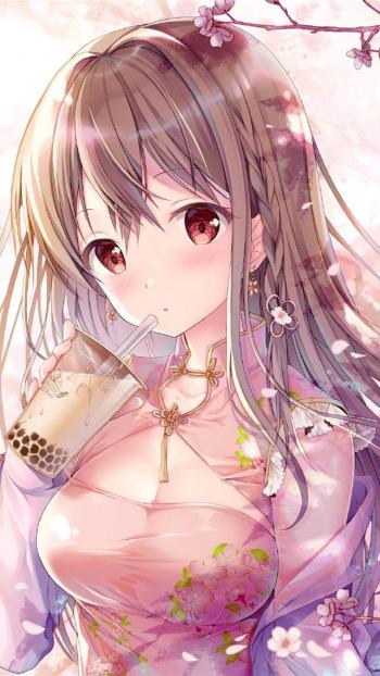 性感动人二次元美女手机壁纸第1张