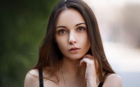 性感美女许晴白衬衫电脑桌面壁纸下载第1张